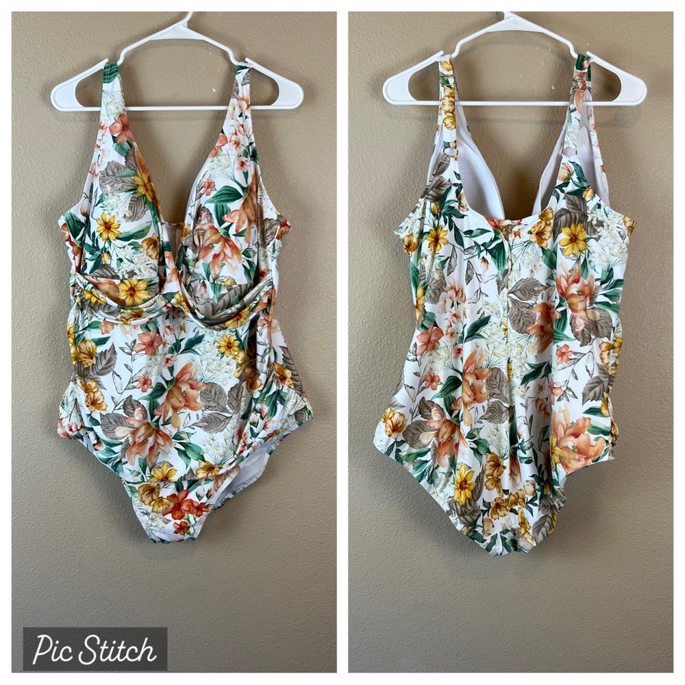 Artesands La Dolce Vita Delacroix Cross Front D-G Cup One Piece Swimsuit - Picture 4 of 12